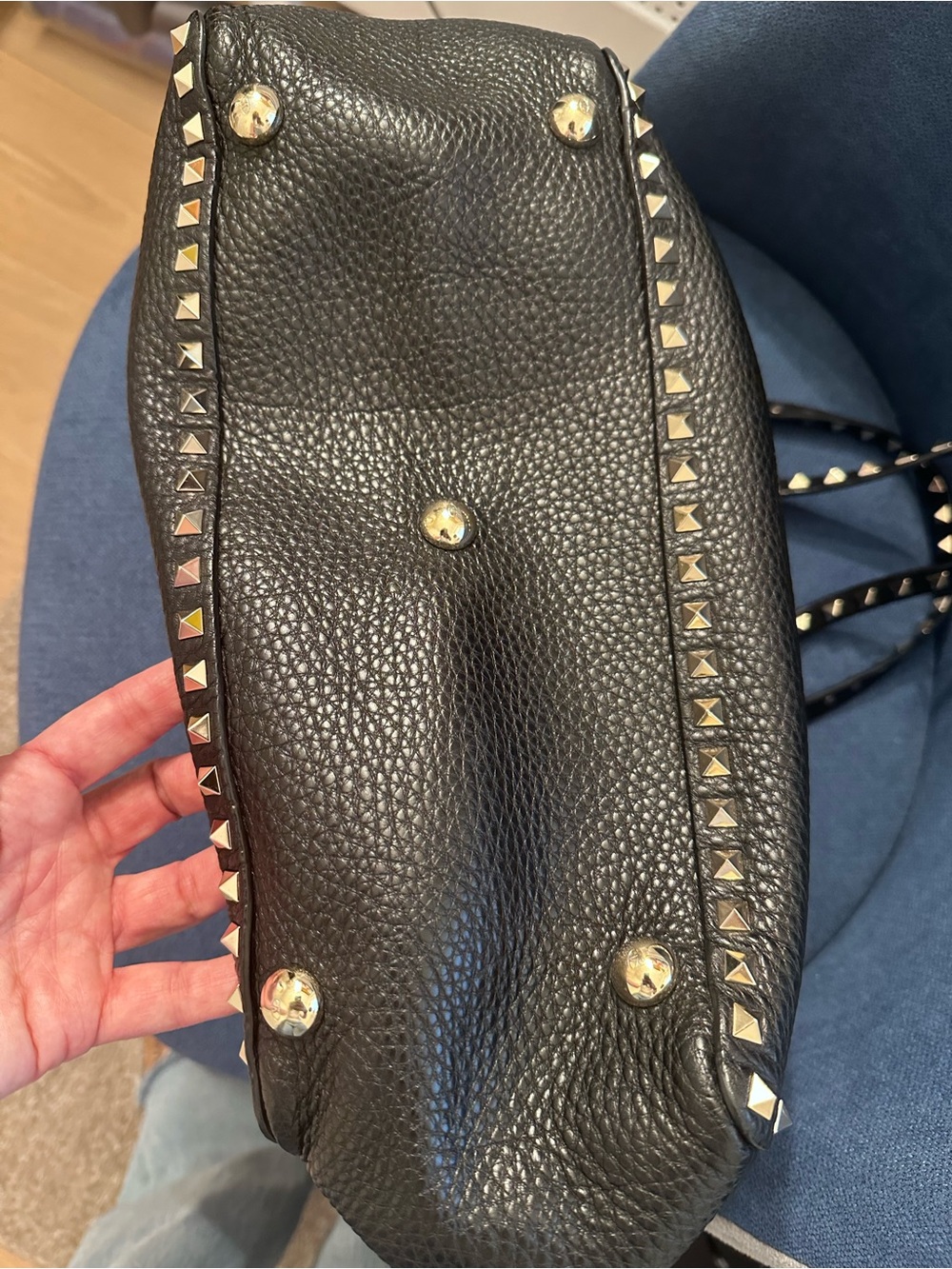 Valentino Studded Black Leather Handbag - Picture 8 of 11
